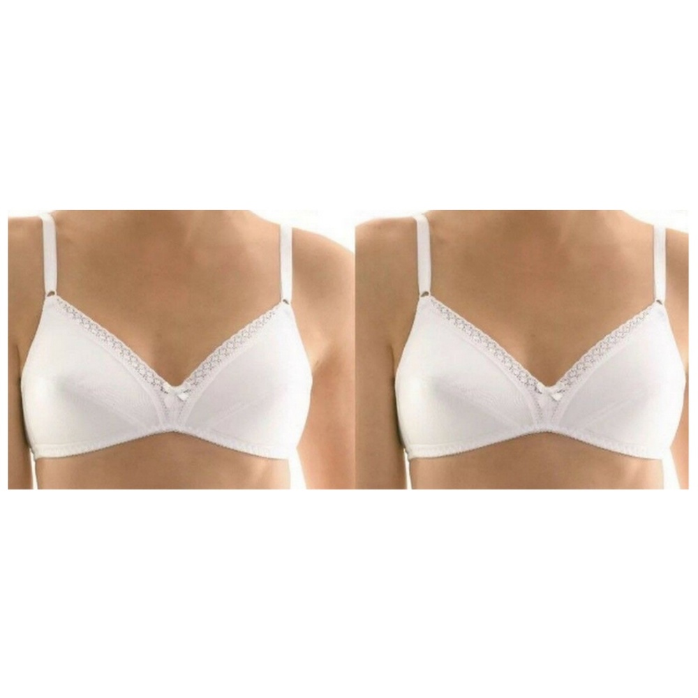 NWT Hanes 2-Pack Wire-Free Bra Sz 34C Style MHH449